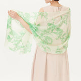 Cashmere flower print stole