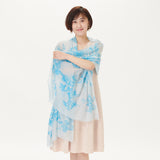 Cashmere flower print stole
