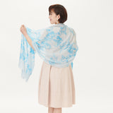 Cashmere flower print stole
