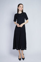 【50%OFF】パールエンベリッシュドニットワンピース