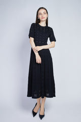 【50%OFF】パールエンベリッシュドニットワンピース