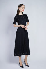 【50%OFF】パールエンベリッシュドニットワンピース
