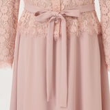 【60%OFF】アンサンブル風ショールカラーワンピース