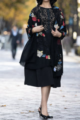 Fully embroidered floral stole