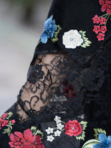 花柄総刺繍ストール