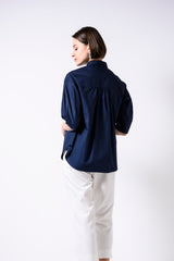 【50%OFF】レース切替ブラウス