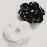 【50%OFF】花スパンコール刺繍 コサージュ