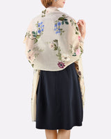 Cashmere flower bead embroidered stole