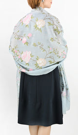 Cashmere fully embroidered stole