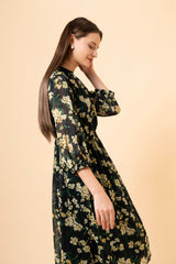 [30% OFF] Flower Print Chiffon Dress