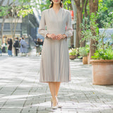 [50% OFF] Cache-coeur style pleated dress