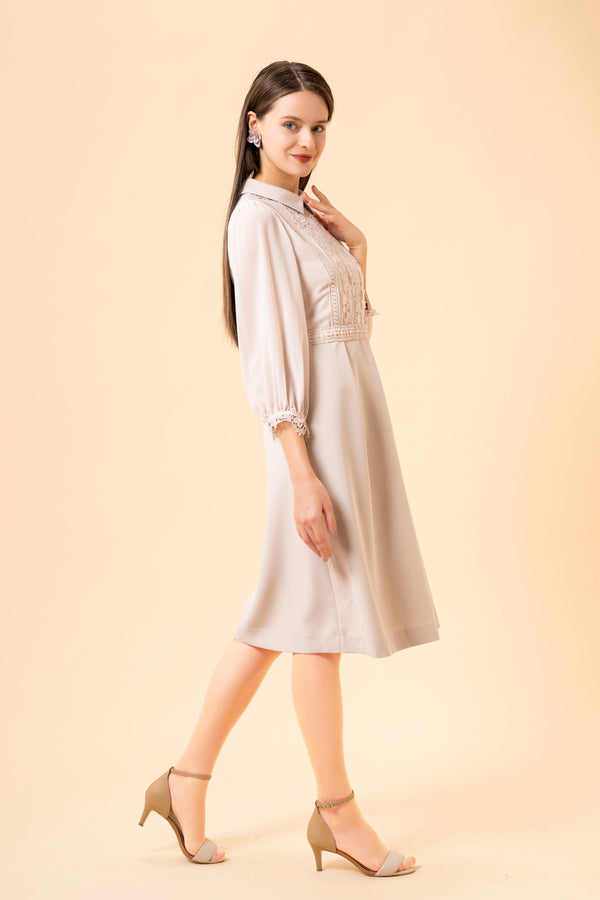 【NEW】レース×シアースリーブワンピース