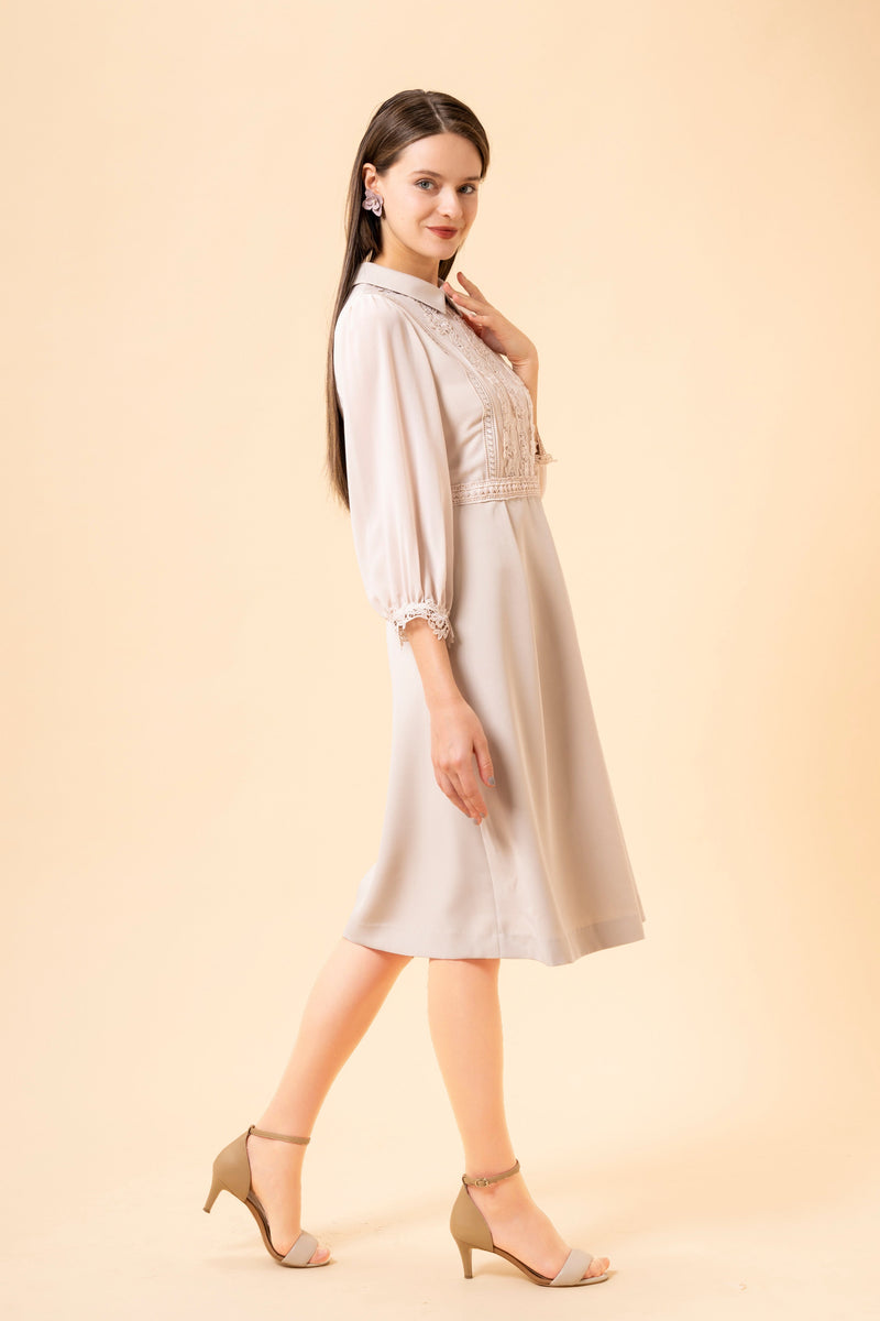 【NEW】レース×シアースリーブワンピース