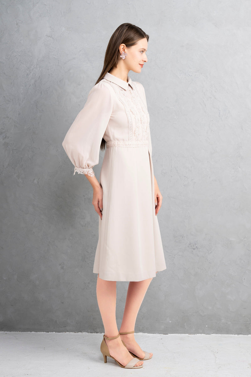 【NEW】レース×シアースリーブワンピース