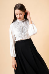 [30% OFF] Lace Frill Blouse 
