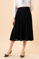[30% OFF] Wool Voile Tuck Skirt