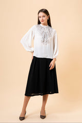 [30% OFF] Lace Frill Blouse 
