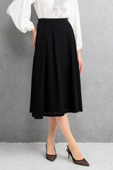 [30% OFF] Wool Voile Tuck Skirt
