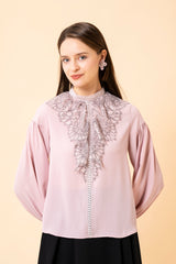 [30% OFF] Lace Frill Blouse 