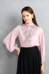 [30% OFF] Lace Frill Blouse 