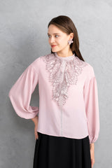[30% OFF] Lace Frill Blouse 