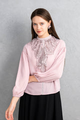 [30% OFF] Lace Frill Blouse 