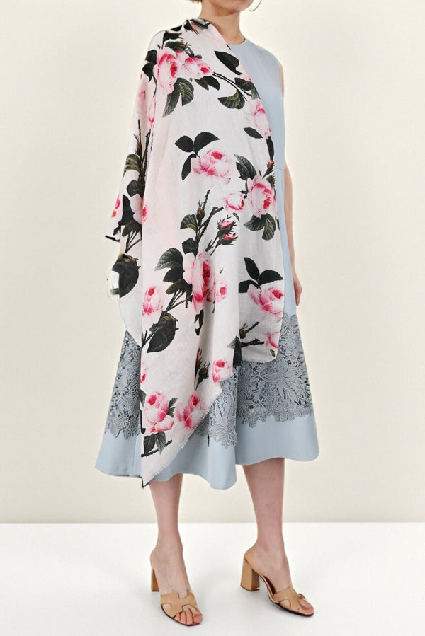 【NEW】フラワープリントストール