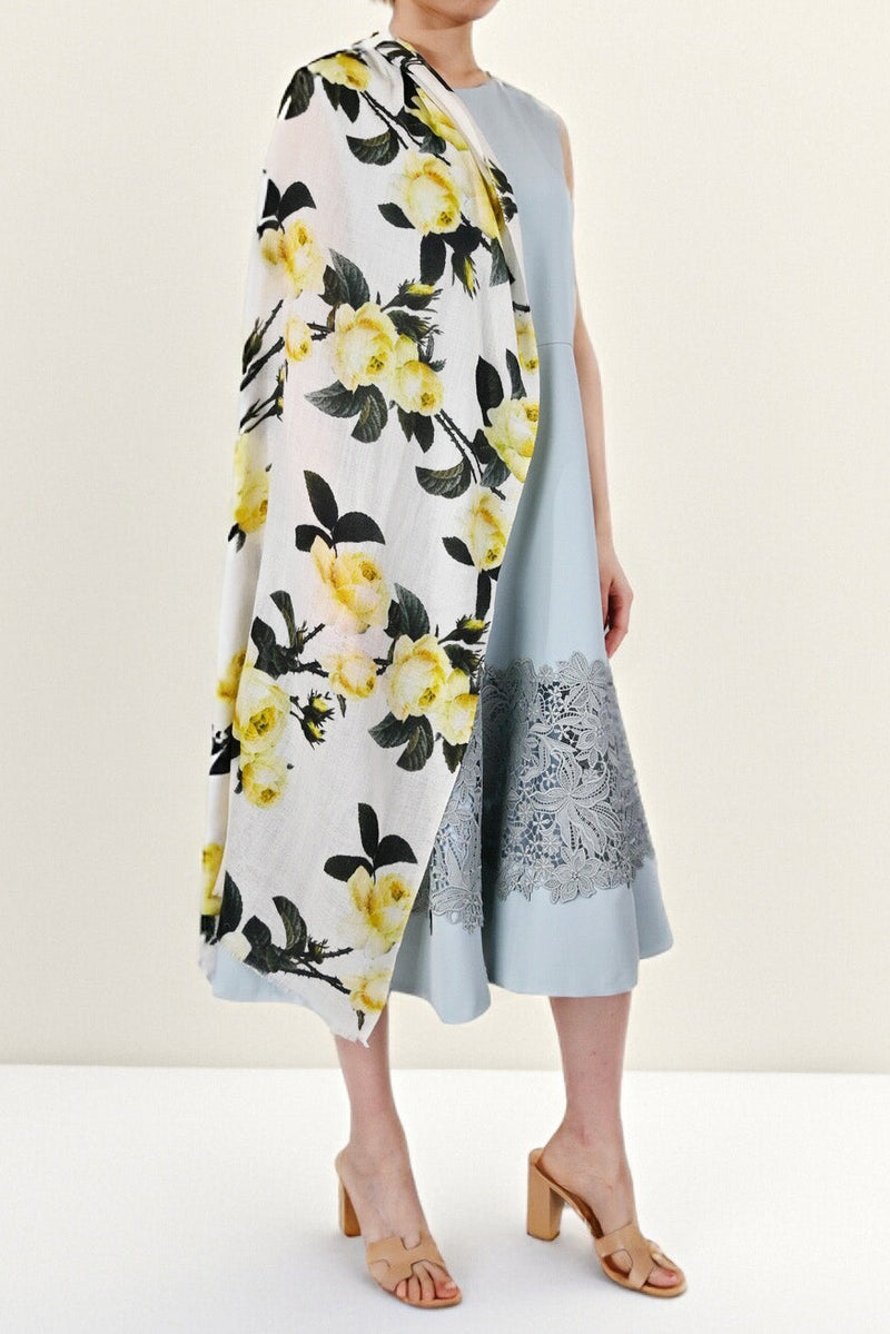 【NEW】フラワープリントストール