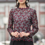 [50% OFF] All-over small floral lace pullover 
