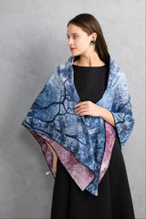 [50% OFF] Wool Silk Stole Lake Time 