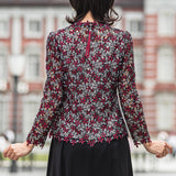 [50% OFF] All-over small floral lace pullover 