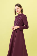 [30% OFF] Velvet Lace Accent Dress