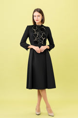 [30% OFF] Velvet Lace Accent Dress