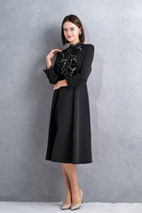 [30% OFF] Velvet Lace Accent Dress