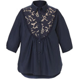 [50% OFF] Lace-trimmed blouse 