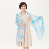 Cashmere flower print stole