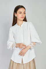 【50%OFF】「Petal」レースカフブラウス