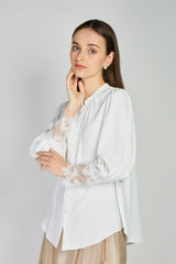 【50%OFF】「Petal」レースカフブラウス