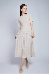 [30% OFF] Velvet Lace Accent Dress
