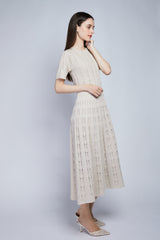 [30% OFF] Velvet Lace Accent Dress