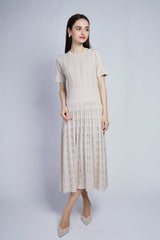 [30% OFF] Velvet Lace Accent Dress