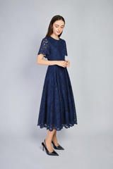 [30% OFF] Velvet Lace Accent Dress