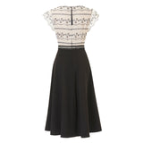 [50% OFF] Monotone floral embroidered dress