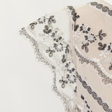 [50% OFF] Monotone floral embroidered dress