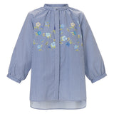 [70% OFF] Floral Embroidered Digital Print Blouse