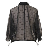 【50%OFF】ドット柄チュールブラウス