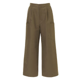 [70% OFF] Cotton Blend Twill Hem Arrangement Pants