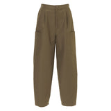 [70% OFF] Cotton Blend Twill Hem Arrangement Pants