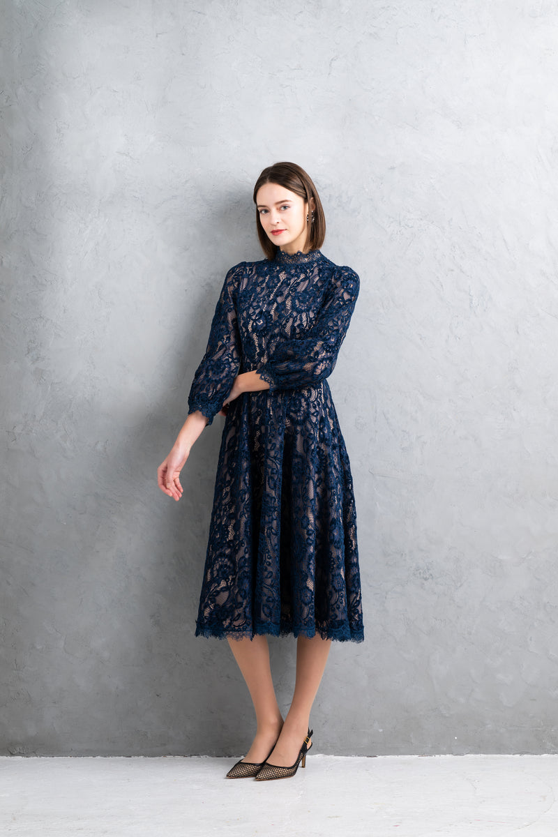 【NEW】ベルベットレースワンピース