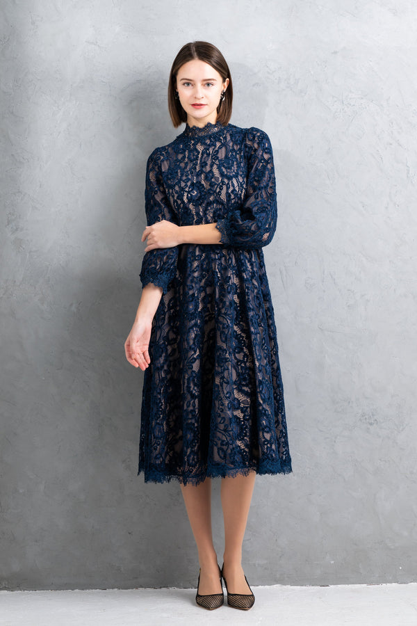 【NEW】ベルベットレースワンピース